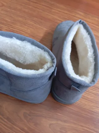 Botines grises invierno forrados