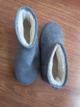 Botines grises invierno forrados