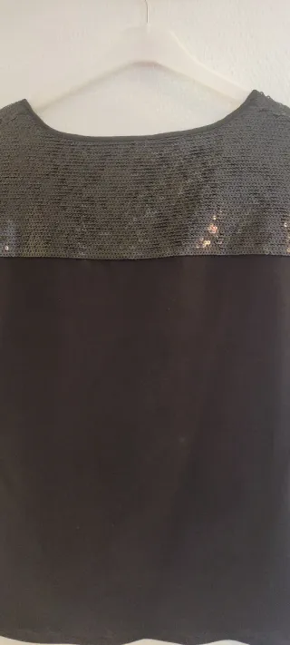 Blusa Hoss Intropia fiesta lentejuelas M