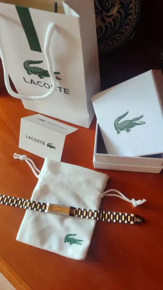 Pulsera Lacoste Dorada y Plateada