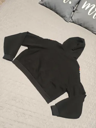 Sudadera XL con cremallera y rayas