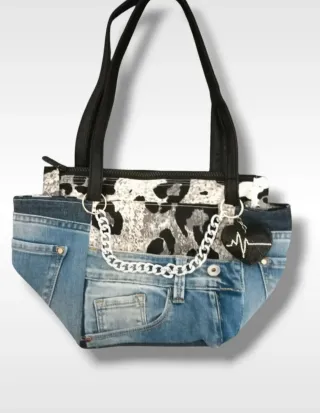 Borsa Jeans Maculata handmade