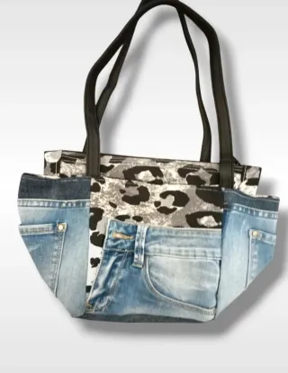 Borsa Jeans Maculata handmade