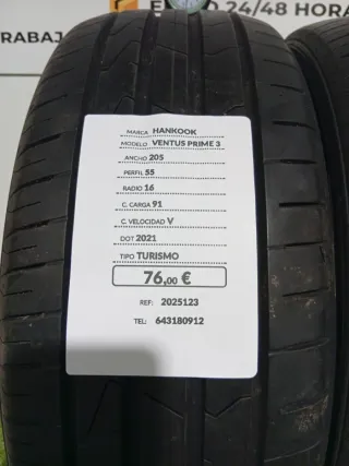 205 55 16 91V HANKOOK VENTUS PRIME 3