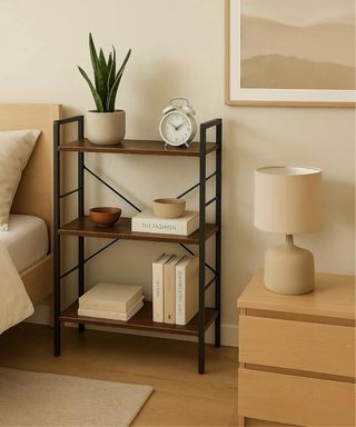 Estantería 3 baldas madera y metal