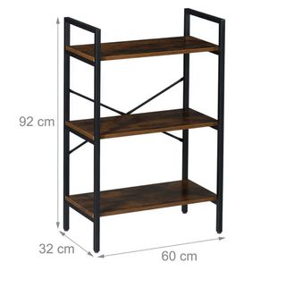 Estantería 3 baldas madera y metal