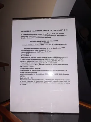 Maqueta submarino Almirante García de los R. S31