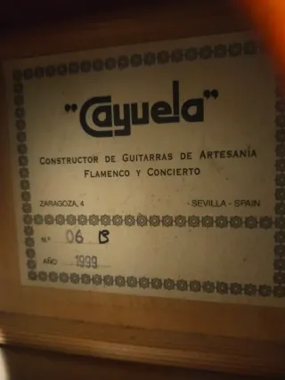 Guitarra flamenca Cayuela sicomoro