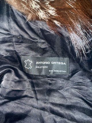 Abrigo vintage piel zorro natural