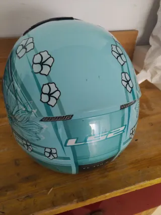 Casco Moto LS2 Azul Flores