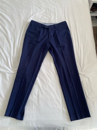 Traje rayas azul Massimo Dutti T.44