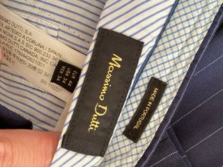 Traje rayas azul Massimo Dutti T.44