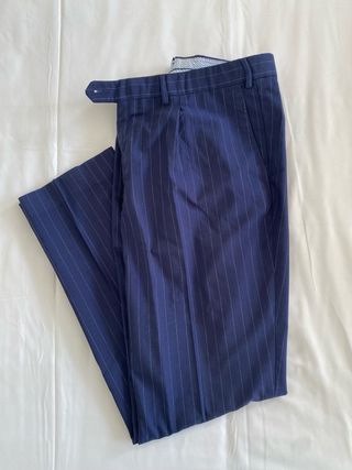 Traje rayas azul Massimo Dutti T.44