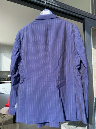 Traje rayas azul Massimo Dutti T.44
