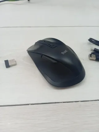 Ratón Inalámbrico Recargable Trust Negro