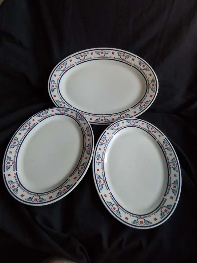 Bandejas de porcelana antiguas Art Deco