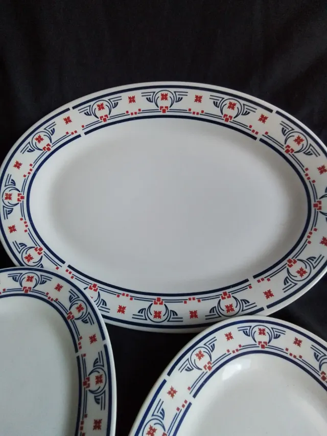 Bandejas de porcelana antiguas Art Deco