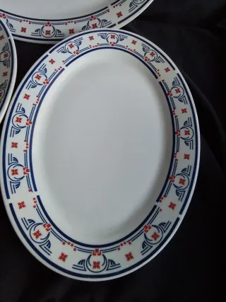 Bandejas de porcelana antiguas Art Deco