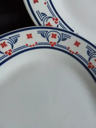 Bandejas de porcelana antiguas Art Deco