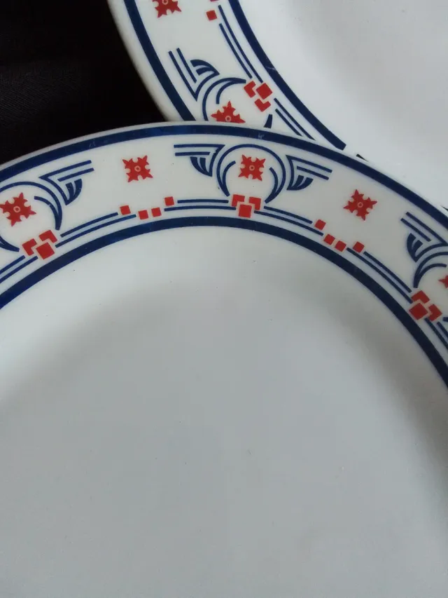 Bandejas de porcelana antiguas Art Deco