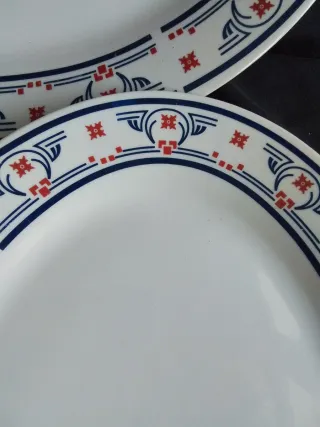 Bandejas de porcelana antiguas Art Deco