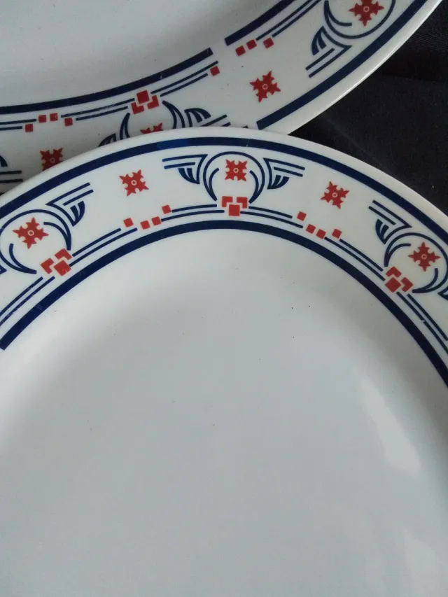 Bandejas de porcelana antiguas Art Deco