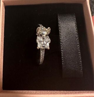 Anillo Pandora Gema y Stitch Disney Plata