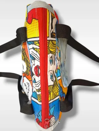 Borsa jeans handmade stile fumetto