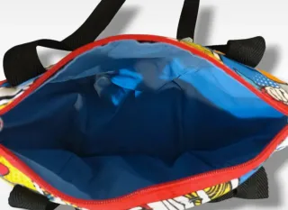 Borsa jeans handmade stile fumetto