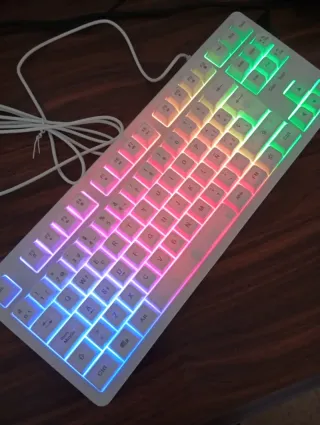 Teclado Gaming LED Blanco