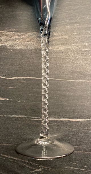 Coppia Flûtes Vetro Soffiato Argento