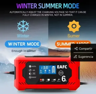 Cargador Baterías Coche Moto EAFC 6A