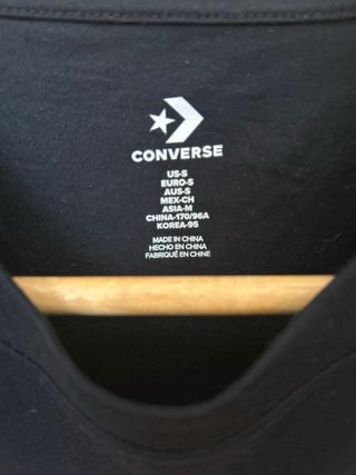 Camiseta Converse Negra Estampada