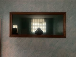 Espejo antiguo madera y cristal