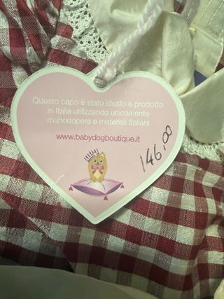 Vestitino cane Babydog boutique a quadri