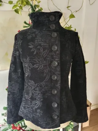 Chaqueta Desigual T38 Negra Estampada