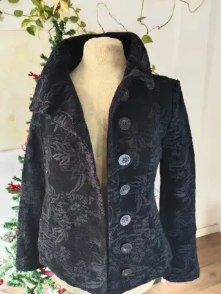 Chaqueta Desigual T38 Negra Estampada