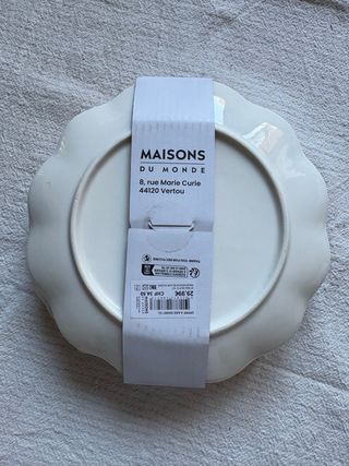 4 Platos de Porcelana Navidad Maisons du monde