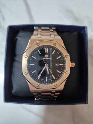 Orologio Poedagar Oak Rose Gold 41mm Nuovo
