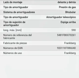 Amortiguadores STOBDÄMPFER 1 Set