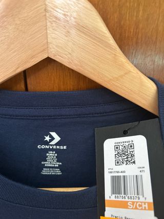 Camiseta Converse Azul con Bolsillo