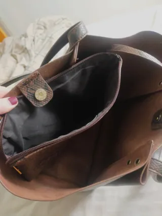 Bolso tote bag efecto piel serpiente