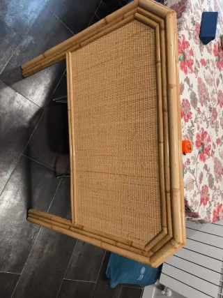 Cabecero de bambú y mimbre