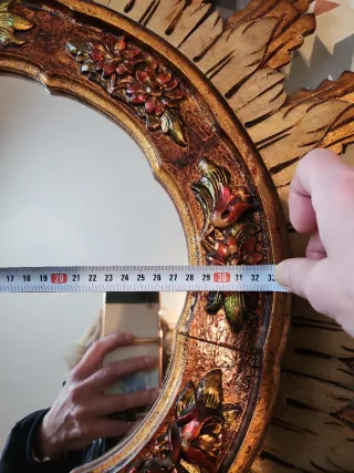 Espejo Sol Madera y Cristal