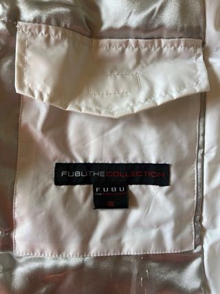 Abrigo FUBU Plumas Blanco Talla L