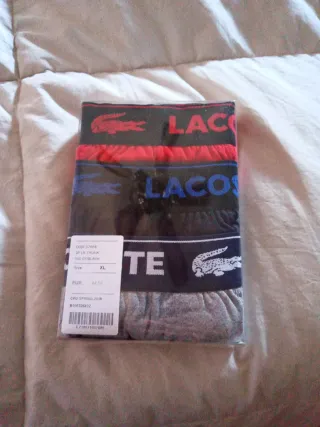 Pack 3 Calzoncillos Lacoste XL