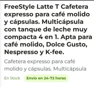 Tapa depósito agua cafetera Cecotec Freesty Latte