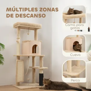 Árbol Rascador Gatos 132cm