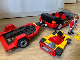 Playmobil 4442 Coche con Kart y Remolque