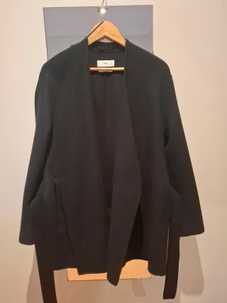 Abrigo Mango Negro Handmade